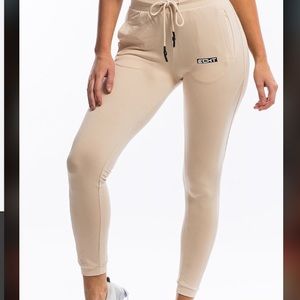 WORN ONCE LIKE NEW Cream joggers with mesh sides